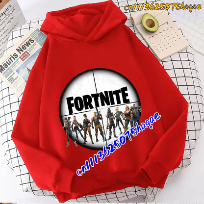 Fortnite Game Printed Children's Hoodies Cartoon Comfortable Suit Loose Long Sleeve Tops Autumn Winter Clothes