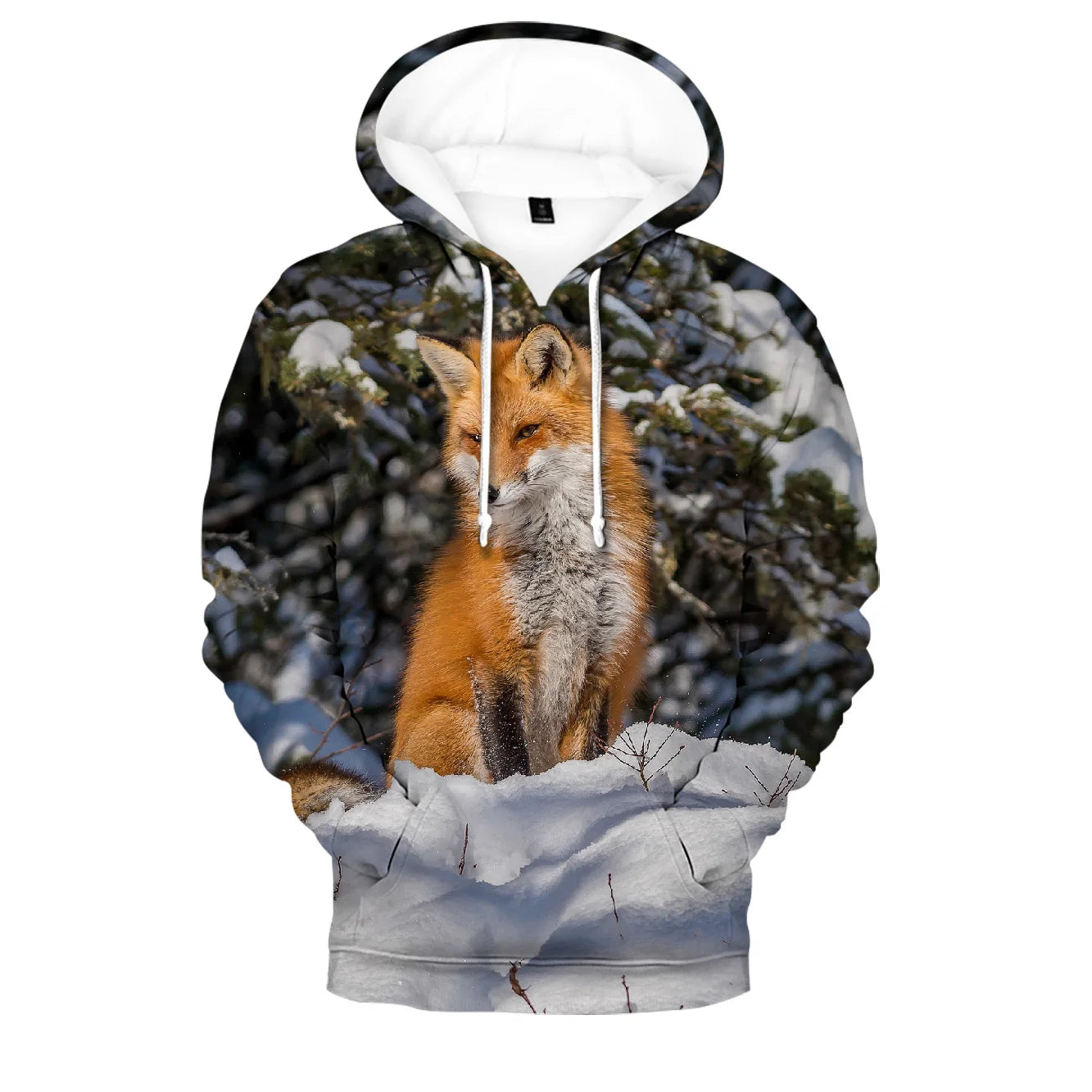 Beliebte Hip-Hop-Novelty-Hoodies und Sweatshirts mit komfortablem Fox-3D-Print für Herren/Damen und Erwachsene/Kinder, lässige Pullover