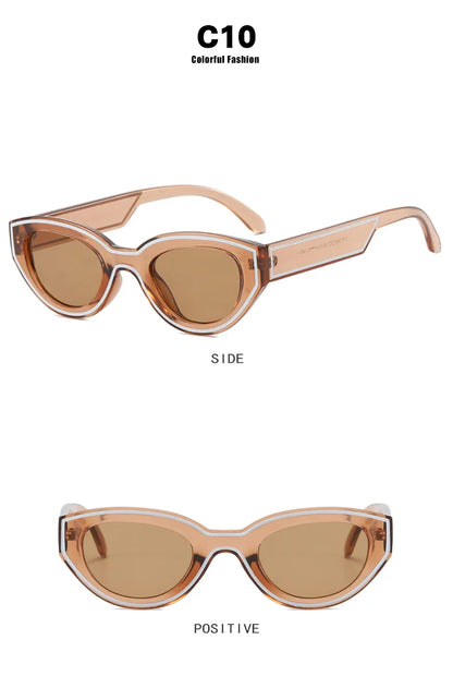 Fashion Unique Irregular Hip Hop Sunglasses Y2k Women Men Retro Glasses Ladies Beach Sunnies Outdoor Sport  with Metal Hinge