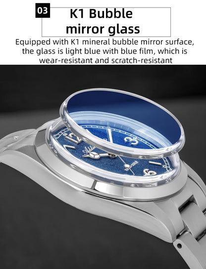 ADDIESDIVE 36mm Orologio da uomo in offerta AD2518, vetro bombato, acciaio inox 316L, impermeabile 100m, al quarzo
