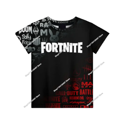 Camisola com Capuz Infantil de Outono — T-shirt Hoodie Fortnite Nova, Roupa Casual Confortável para Crianças, Estilo Streetwear