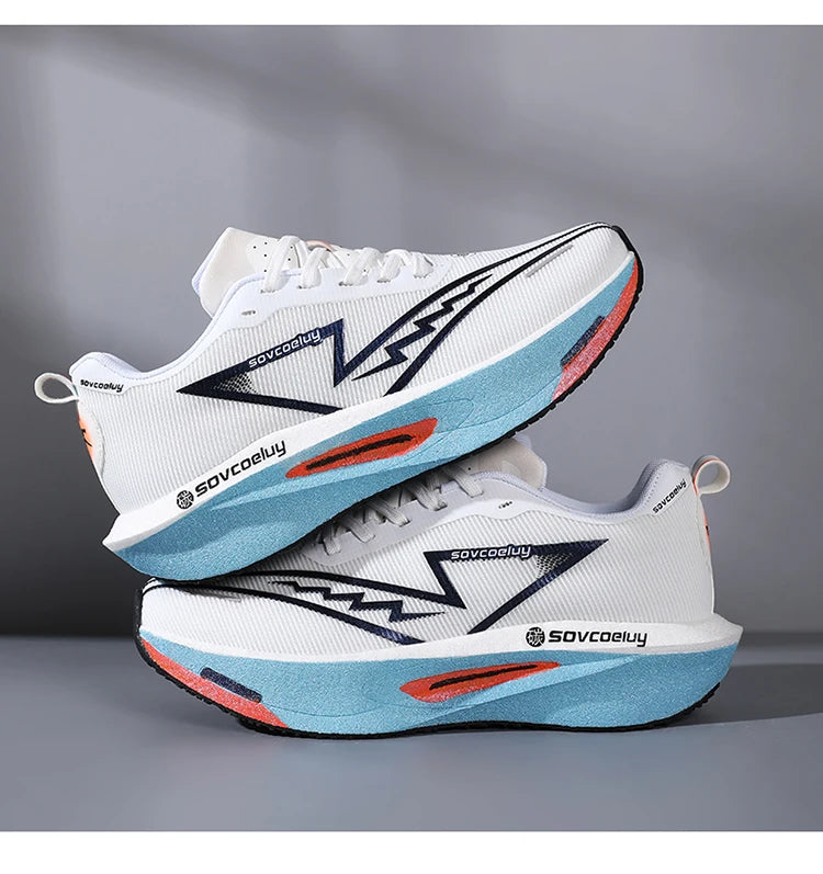 Zapatillas de running con placa de carbono para maratón, deportivas, transpirables, ligeras, cómodas y antideslizantes para hombre y mujer