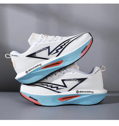 Zapatillas de running con placa de carbono para maratón, deportivas, transpirables, ligeras, cómodas y antideslizantes para hombre y mujer