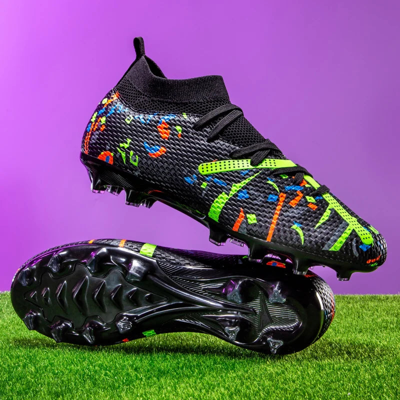 Nouvelles chaussures de football pour hommes, chaussures de sport professionnelles pour l'extérieur, antidérapantes, chaussures d'entraînement, baskets, chaussures de football pour terrain gazonné, ultralégères, unisex