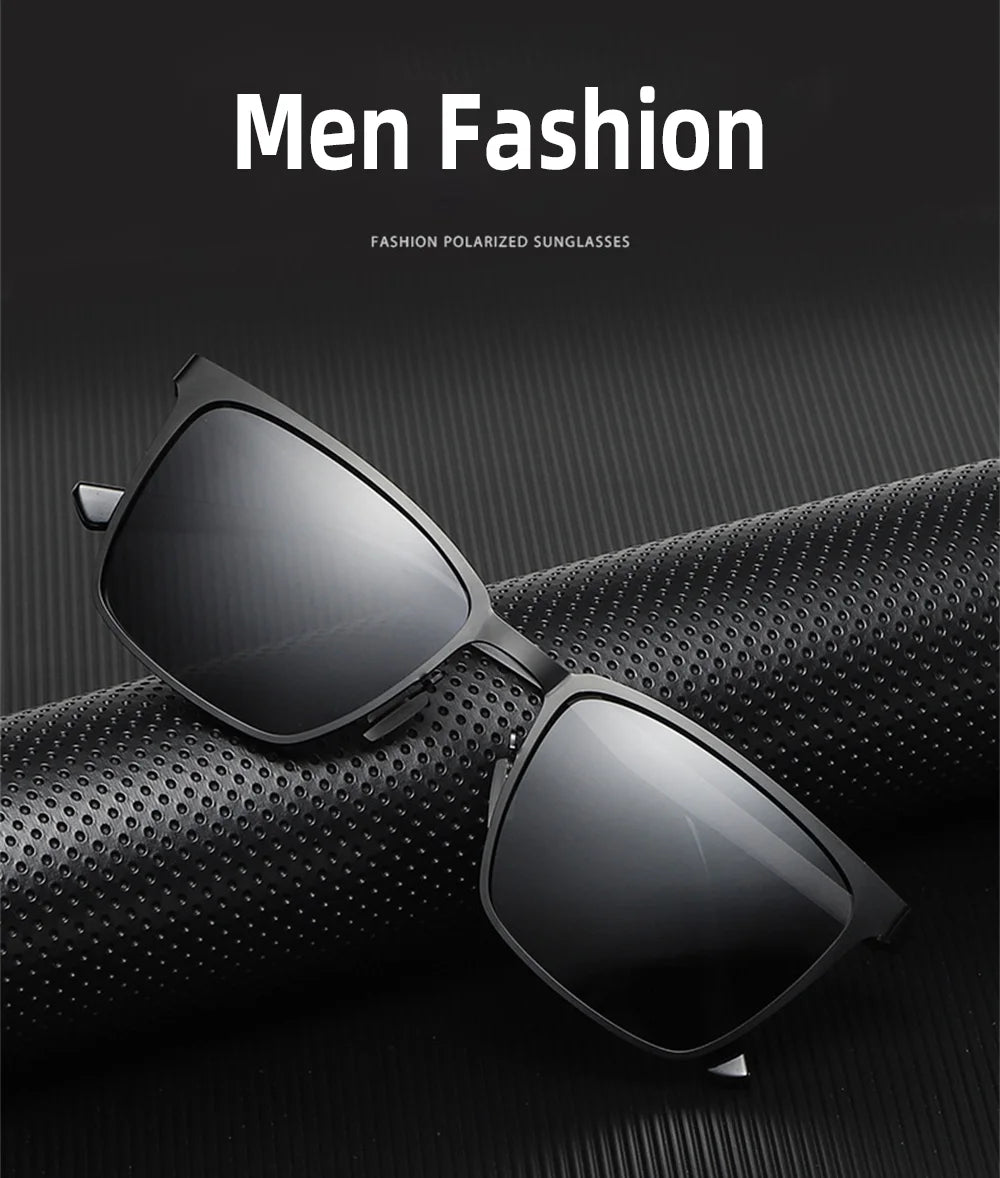 Men’s Retro Rectangular Polarized Sunglasses VIVIBEE, Matte Black UV400 Eyewear, Women Stylish Outdoor Driving Glasses