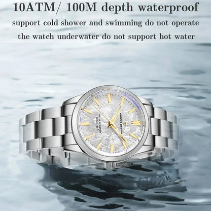 PAGANI DESIGN 40MM Meteorite Dial Men's Quartz Watches Luxury Business Sapphire 316L Stainless Steel 100M Waterproof Watch for Men