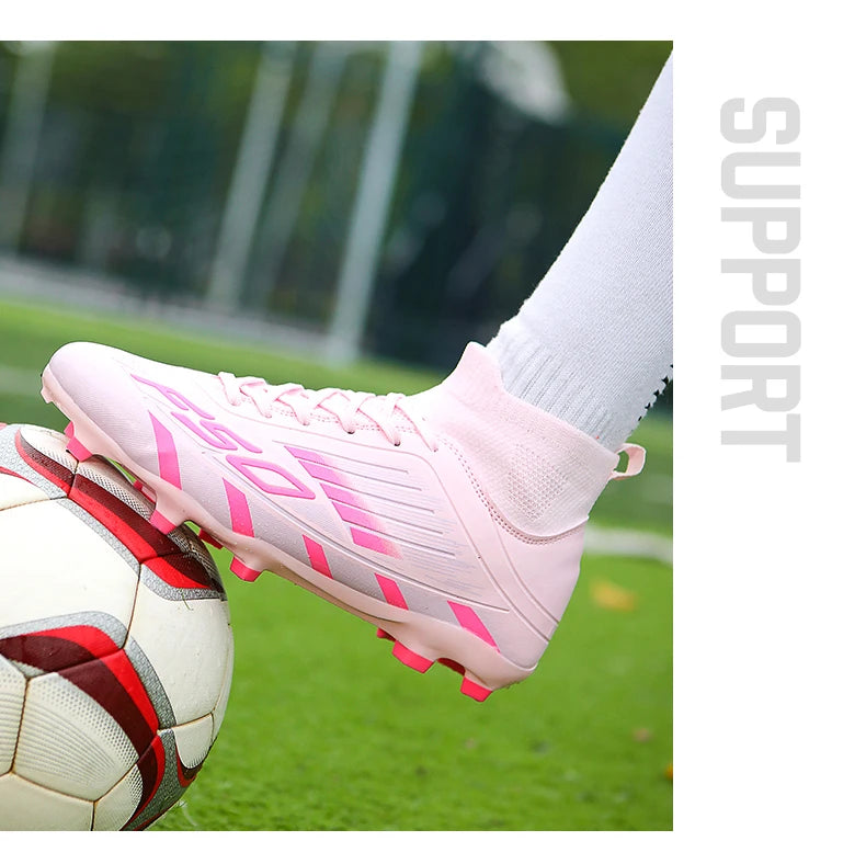New Men's Football Boots Non-Slip Boys Grass Cleats High-Quality Match Soccer Shoes Hot-Selling Sneakers Outdoor High-Top Light