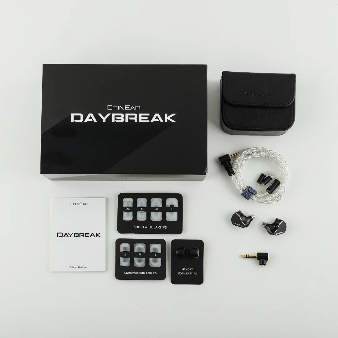 Monitores In-Ear CrinEar Daybreak 1DD+2BA+2MPT Tribrid – Auriculares IEM audiófilos HiFi com fio e tweeters microplanares