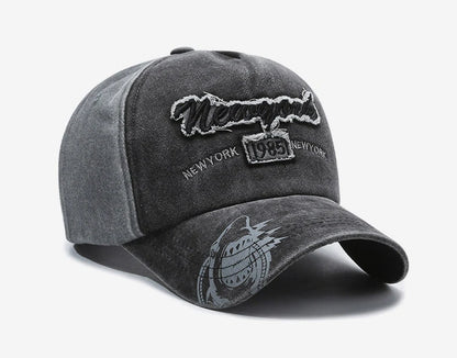 New Hat Spring and Summer European and American Sunscreen Baseball Cap Men's Washed Old Outdoor Casual Cap Women's Retro Sun Hat