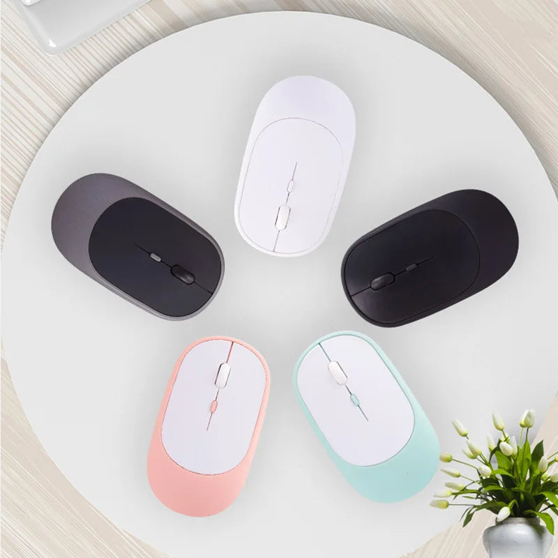 Mouse wireless Lenovo USB ricaricabile ergonomico con DPI regolabile, silenzioso, 2.4G Bluetooth ottico elettrico per gaming e ufficio
