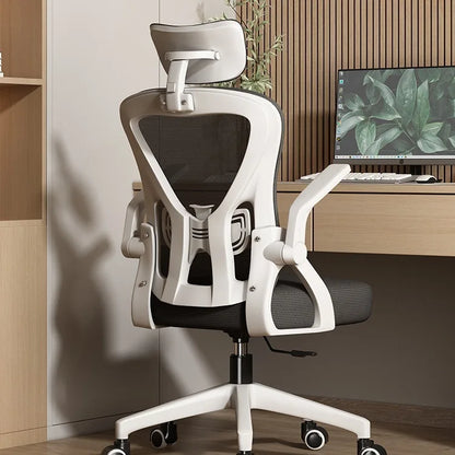 Silla ergonómica para ordenador, silla cómoda para oficina en casa, estudiantes y dormitorio, asiento reclinable para uso sedentario