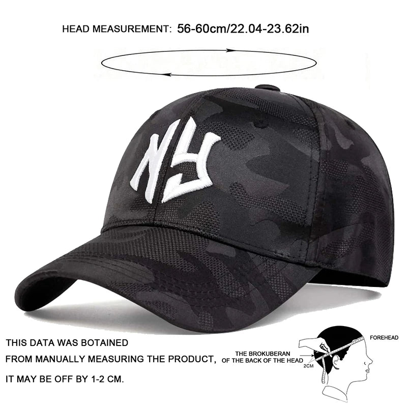 Fashion Letter Embroidery Camouflage Baseball Cap Spring Autumn Snapback Hat Adjustable Sports Casual Hats Sunscreen Hats