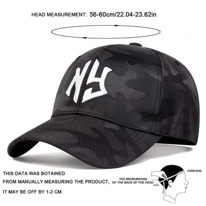 Fashion Letter Embroidery Camouflage Baseball Cap Spring Autumn Snapback Hat Adjustable Sports Casual Hats Sunscreen Hats