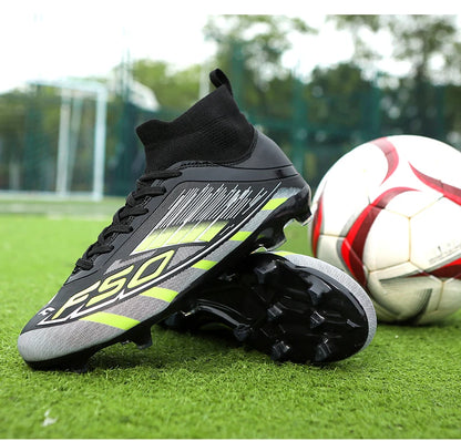 New Men's Football Boots Non-Slip Boys Grass Cleats High-Quality Match Soccer Shoes Hot-Selling Sneakers Outdoor High-Top Light
