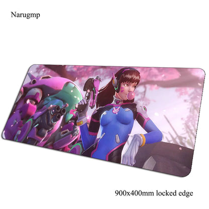 Overwatch-muismat voor verjaardag, computermat 900x400x3mm, grote gaming-muismat, cadeau, bureauonderlegger voor muis en toetsenbord, pc-gamer