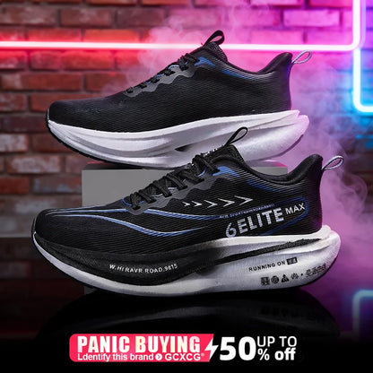 Men’s Running Shoes with Carbon Board, Specialty Marathon Sports, Breathable, Lightweight, Comfortable Women’s Athletic Non-Skid Sneakers