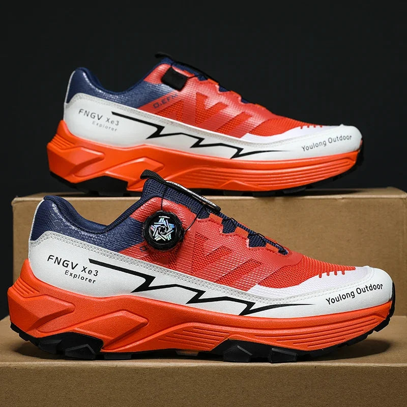 Sneakers da uomo casual outdoor antiscivolo e ammortizzanti, versatili scarpe da hiking off-road con suola morbida e confortevole per running