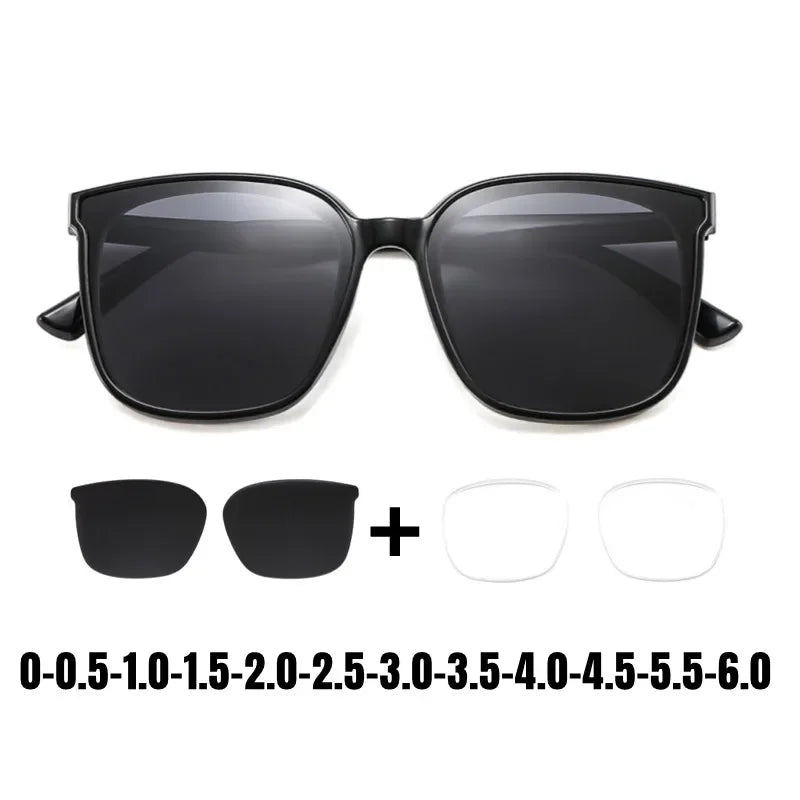 Men Women Fashion Polarized Sunglasses Blue Light Blocking Myopia Glasses Anti-radiation Near Sight Eyewear Diopters 0 To -6.0