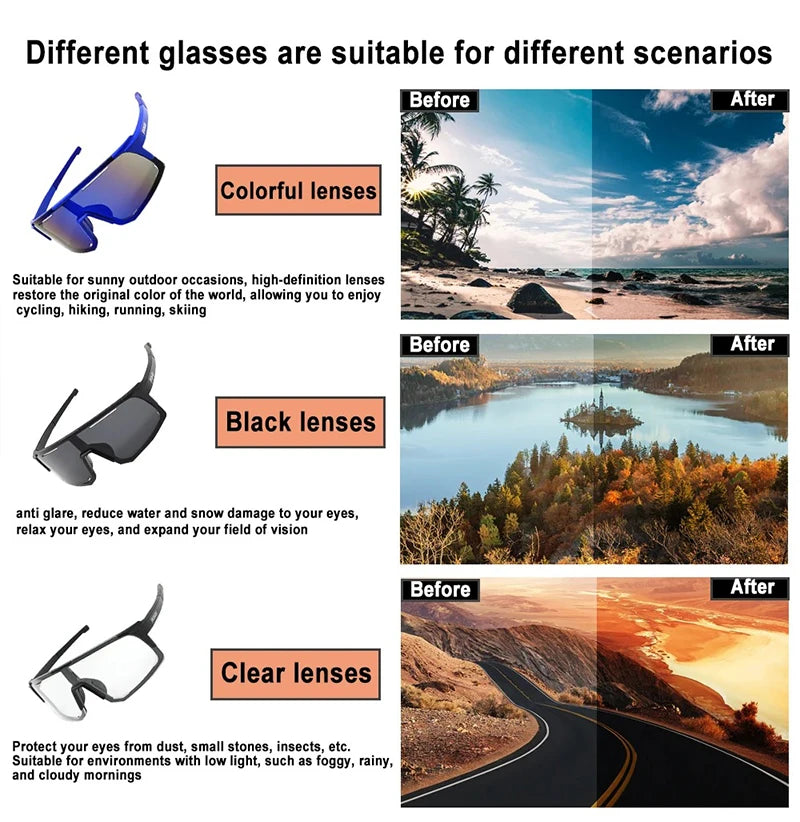 Giant Professional Grade Cycling Sunglasses - UV Protection, Anti-Glare, Impact Resistant, Outdoor Sports with case