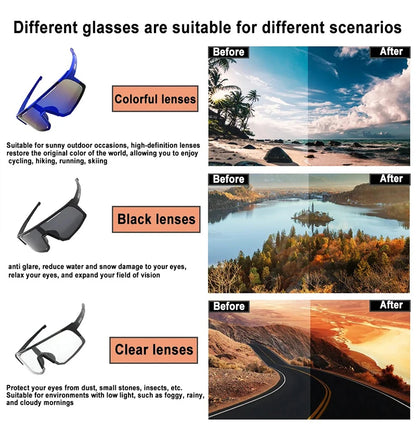 Giant Professional Grade Cycling Sunglasses - UV Protection, Anti-Glare, Impact Resistant, Outdoor Sports with case