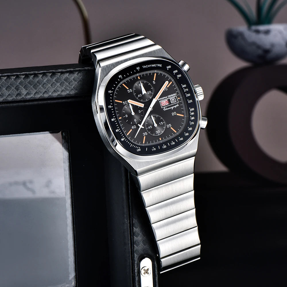 PAGANI DESIGN New 40mm Men‘s Quartz Watches Japan Miyota Movement Sapphire Stainless Waterproof Luminous reloj hombre PD1819