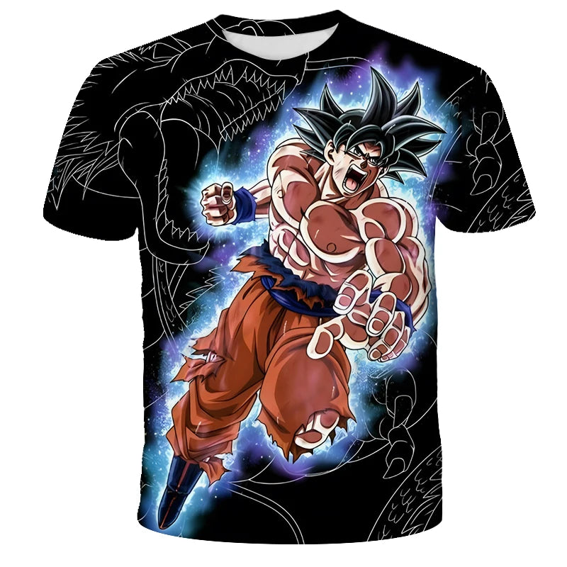 Anime Dragon Ball Son Goku 3D Print Kids T Shirt Summer Fashion Casual T-shirt Boy Girl Unisex Children's Clothing Tshirt Tops