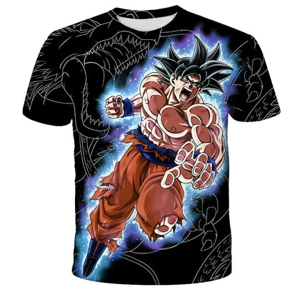 Anime Dragon Ball Son Goku 3D Print Kids T Shirt Summer Fashion Casual T-shirt Boy Girl Unisex Children's Clothing Tshirt Tops