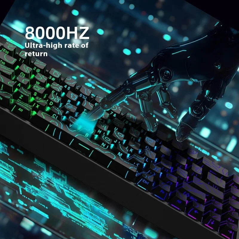 IROK Carotmas Mercury68 Teclado Mecânico com Switches Magnéticos 8K 68 Teclas RT0.004mm Baixa Latência Teclado Gaming com Fio Personalizado para PC Presentes