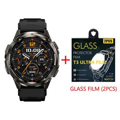 KOSPET TANK T3 Ultra 2 GPS Smart Watch for Men Bluetooth Call 5ATM IP69K Waterproof Men's Watch Stainless Steel Health Monitor