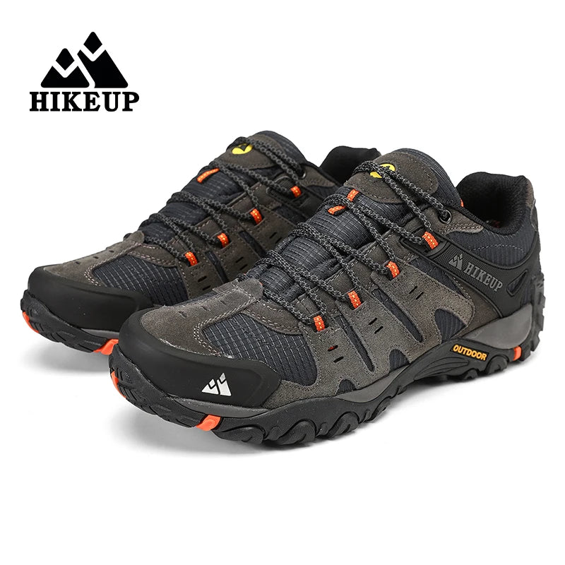 Męskie buty trekkingowe HIKEUP z zamszowej skóry – odporne na zużycie buty outdoorowe do trekkingu, chodzenia, polowania i zastosowań taktycznych