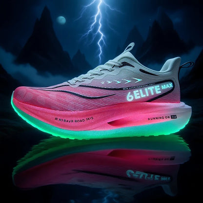 Men’s Running Shoes with Carbon Board, Specialty Marathon Sports, Breathable, Lightweight, Comfortable Women’s Athletic Non-Skid Sneakers