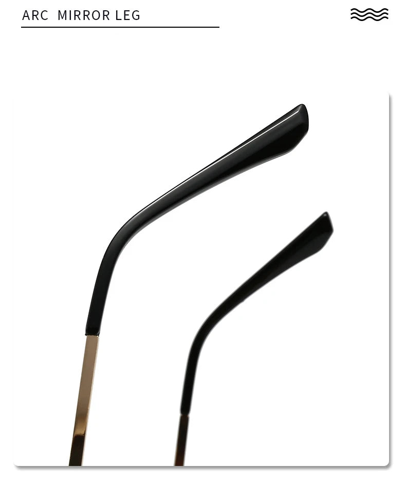 New retro metal small half frame sunglasses fashionable small square frame popular sunglasses brand designer sunglasses UV400