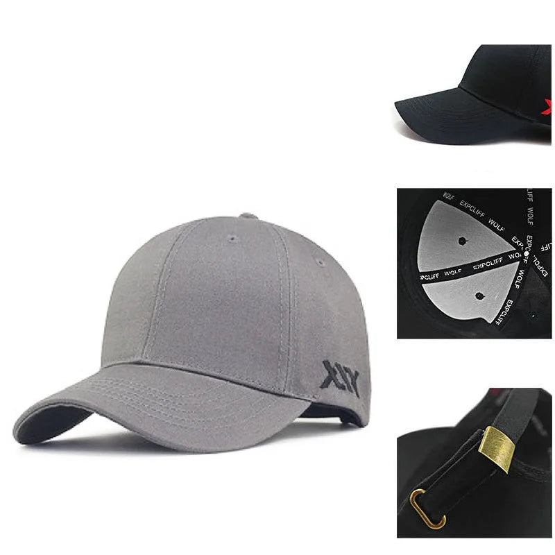 Baseballkappe „Big Head“ in Übergröße, 100 % Baumwolle, für Männer und Frauen geeignet, verstellbar, Dad-Cap, Oversize, 58–60 cm, 61–65 cm