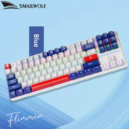 Teclado mecánico inalámbrico Bluetooth SMAILWOLF MK87 para gaming e-sports, teclas completas, hot-swap, teclado personalizable