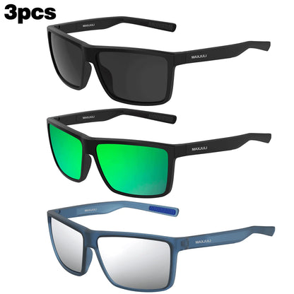 MAXJULI Polarized Big Sunglasses for Men Women with Big Heads UV 400 Protection 8125