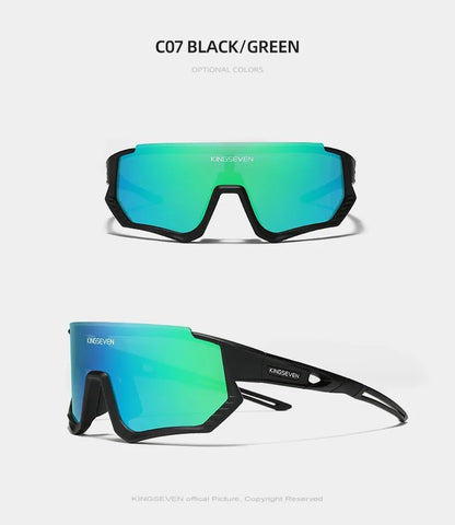KINGSEVEN Cycling Anti-UV Sunglasses Men Women Bicycle Glasses UV400 Polarized Fishing Bike Climbing Large Frame Sports Eyewear