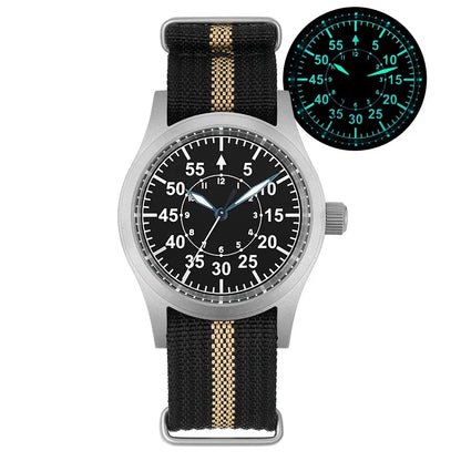 Militado ML05 38mm Men Watch VH31 Quartz Military Watches Domed Sapphire AR Coating 100m Waterproof Stainless Steel Wristwatch
