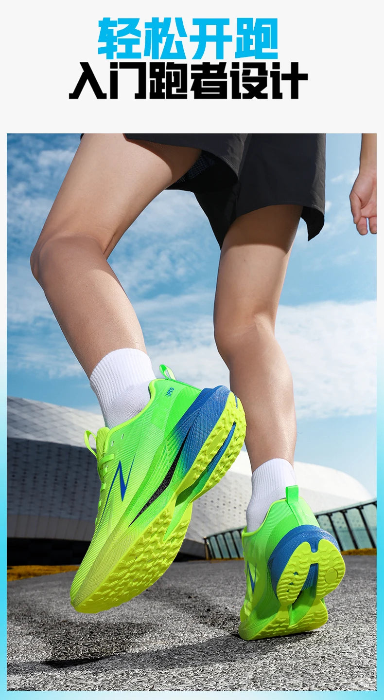 Running Shoes Carbon Plate Specialty Marathon Men's Sports Mesh Breathable Lightweight Women's Athletic Non-Skid Sneakers