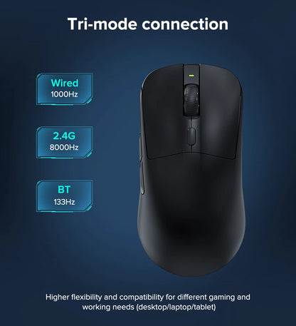 KYSONA M617 Wireless Mouse Ergonomics Tri-mode Rechargeable 2.4G 59g Lightweight E-sports PAW 3395 DPI 26K Gaming Mouse For PC