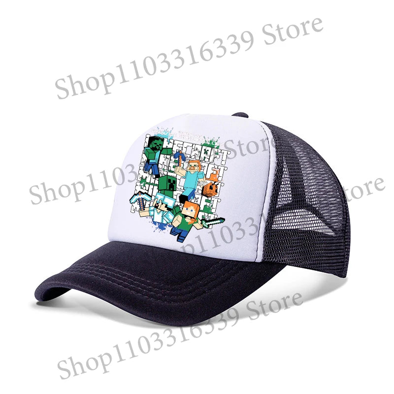 New Game Theme Hat Man Baseball Cap Male Sunshade Sunscreen Cap Minecrafted Fashion Hip Hop Caps Leisure Net Hats Birthday Gift