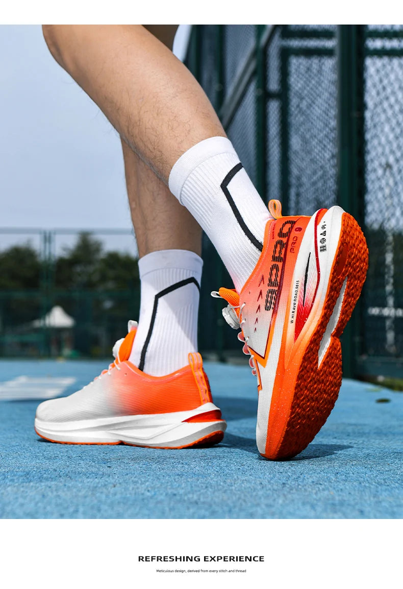 Men’s Running Shoes Carbon Board Specialty Sports Breathable Lightweight Women’s Comfortable Athletic Non-Skid Marathon Sneakers
