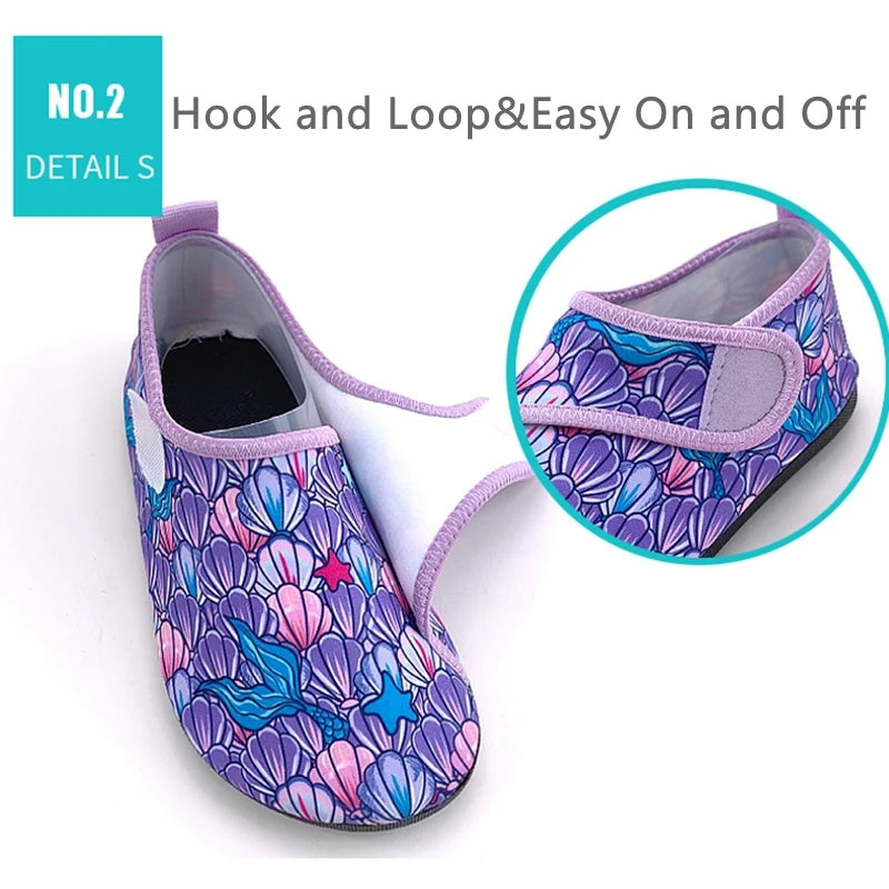 Weiche, faltbare Wasserschuhe für Jungen und Mädchen – Kinder-Strandschuhe für Sommer, Outdoor, Waten, Schwimmen, Surfen und Meer, schnell trocknende Aqua-Schuhe