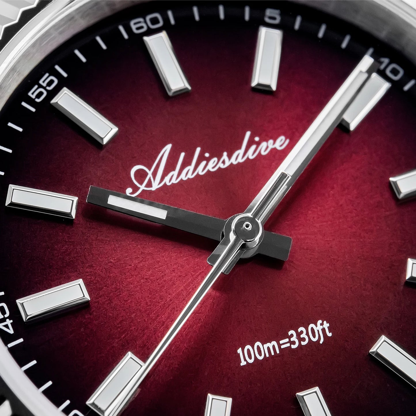 Relógio masculino novo ADDIESDIVE AD2073, vidro de safira, 36mm, VH31, quartz, efeito sunburst, 10Bar, impermeável para mergulho, luminoso