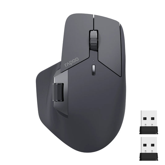 Rapoo MT760L/MT760M daugiarėžimė įkraunama belaidė pelė, ergonomiška, 4000 DPI, palaiko iki 4 įrenginių, Bluetooth pelė