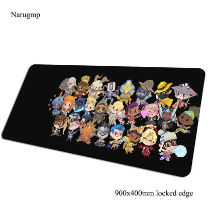 Overwatch-muismat voor verjaardag, computermat 900x400x3mm, grote gaming-muismat, cadeau, bureauonderlegger voor muis en toetsenbord, pc-gamer