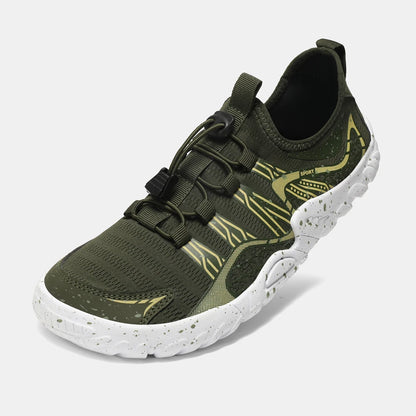 Oiaano Wide Barefoot Men's Sports Shoes Black Mesh Knit Ultra Light Breathable Leisure Working Jogging Outdoor Soft Sole Zero Drop
