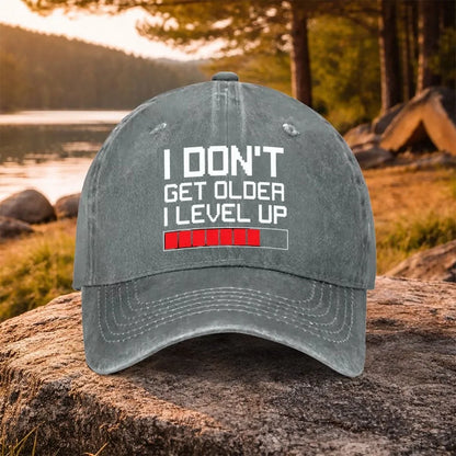 Gamer Level Up Birthday Baseball Cap Washed Cotton Adjustable Outdoor Trucker Hat