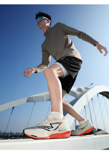 Zapatillas de running con placa de carbono para maratón, deportivas, transpirables, ligeras, cómodas y antideslizantes para hombre y mujer