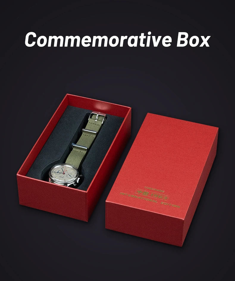 Reloj mecánico para hombre Seagull 1963 International Edition, reloj de piloto ST1901, cronógrafo retro de pulsera, aviación de la Fuerza Aérea, nuevo