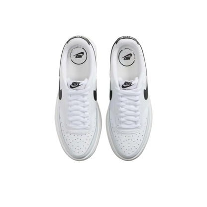 Ténis de basquetebol de cano baixo Nike Court Vision Alta para mulher, macios e confortáveis, resistentes, branco/preto DZ5394-107